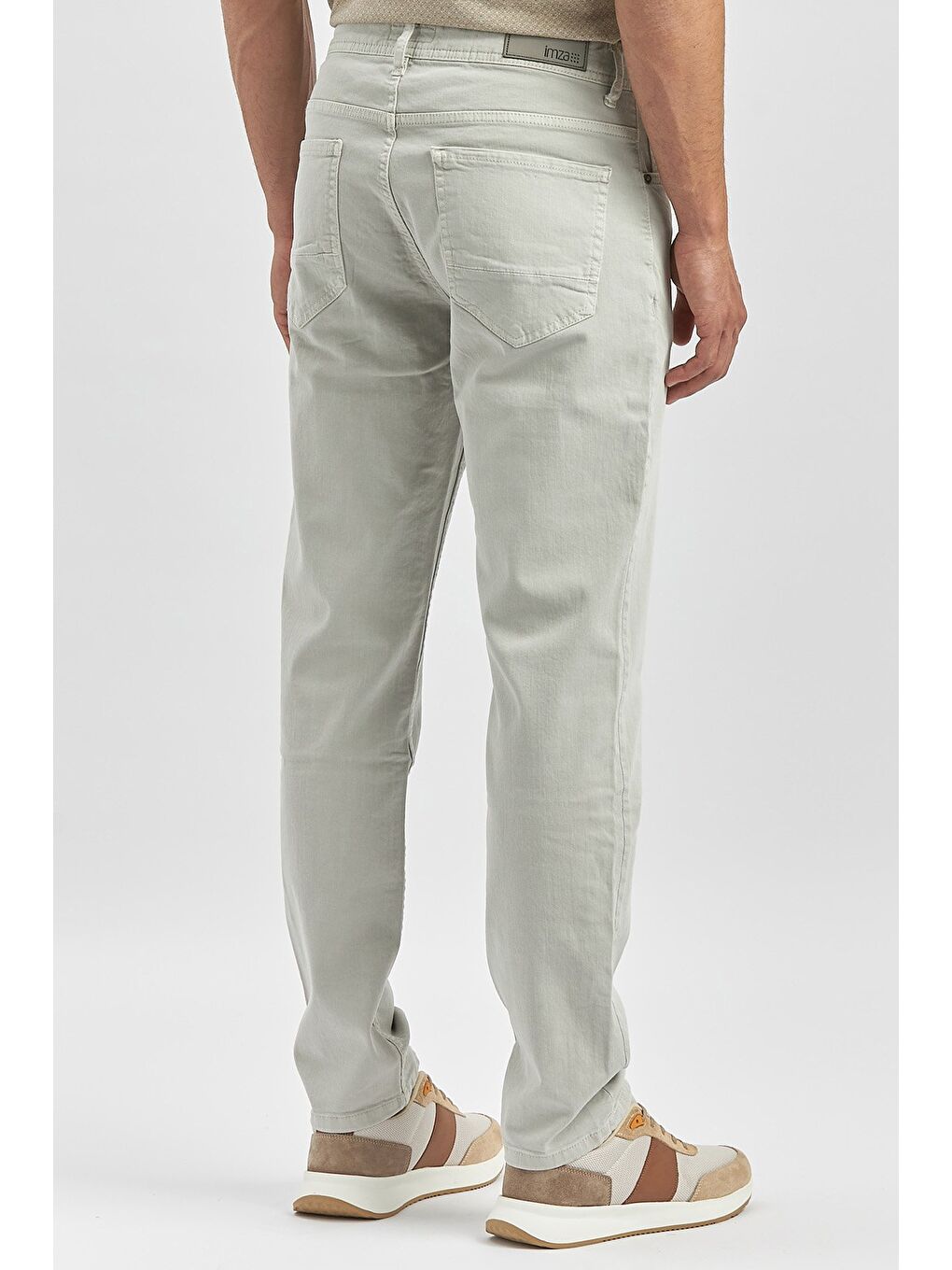 Bej Taş Rengi Pamuklu 5 Cep Casual Slim Fit 5 Cep Pantolon 1003240319-4