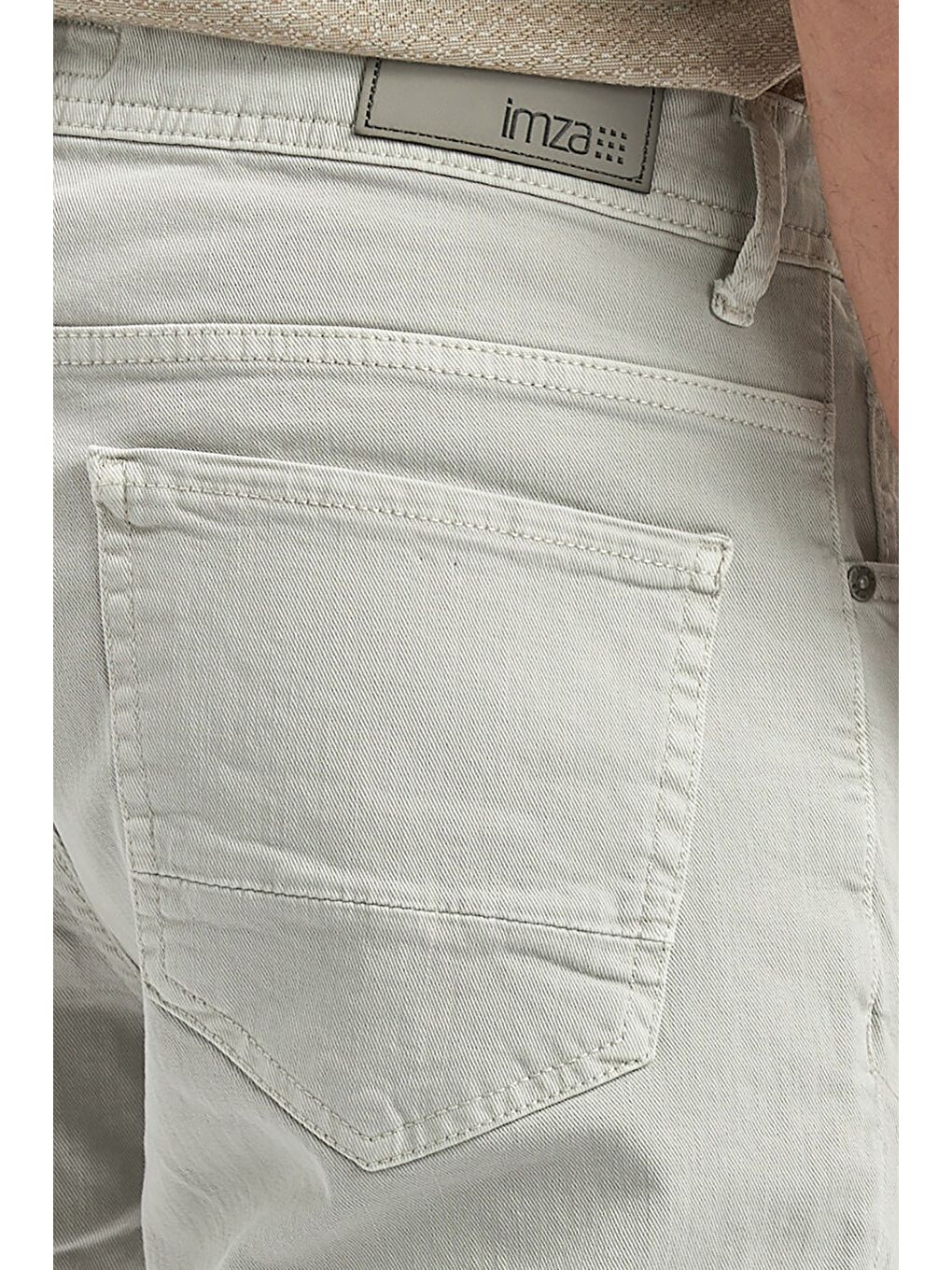 Bej Taş Rengi Pamuklu 5 Cep Casual Slim Fit 5 Cep Pantolon 1003240319-5