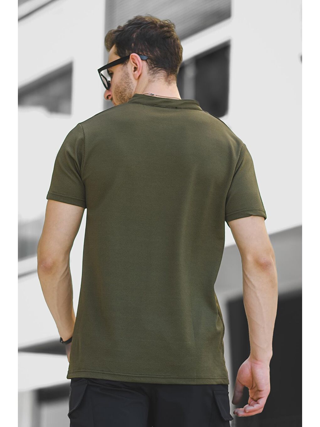 Dino V Hakim Yaka Petek Kumaş Erkek Tişört-3