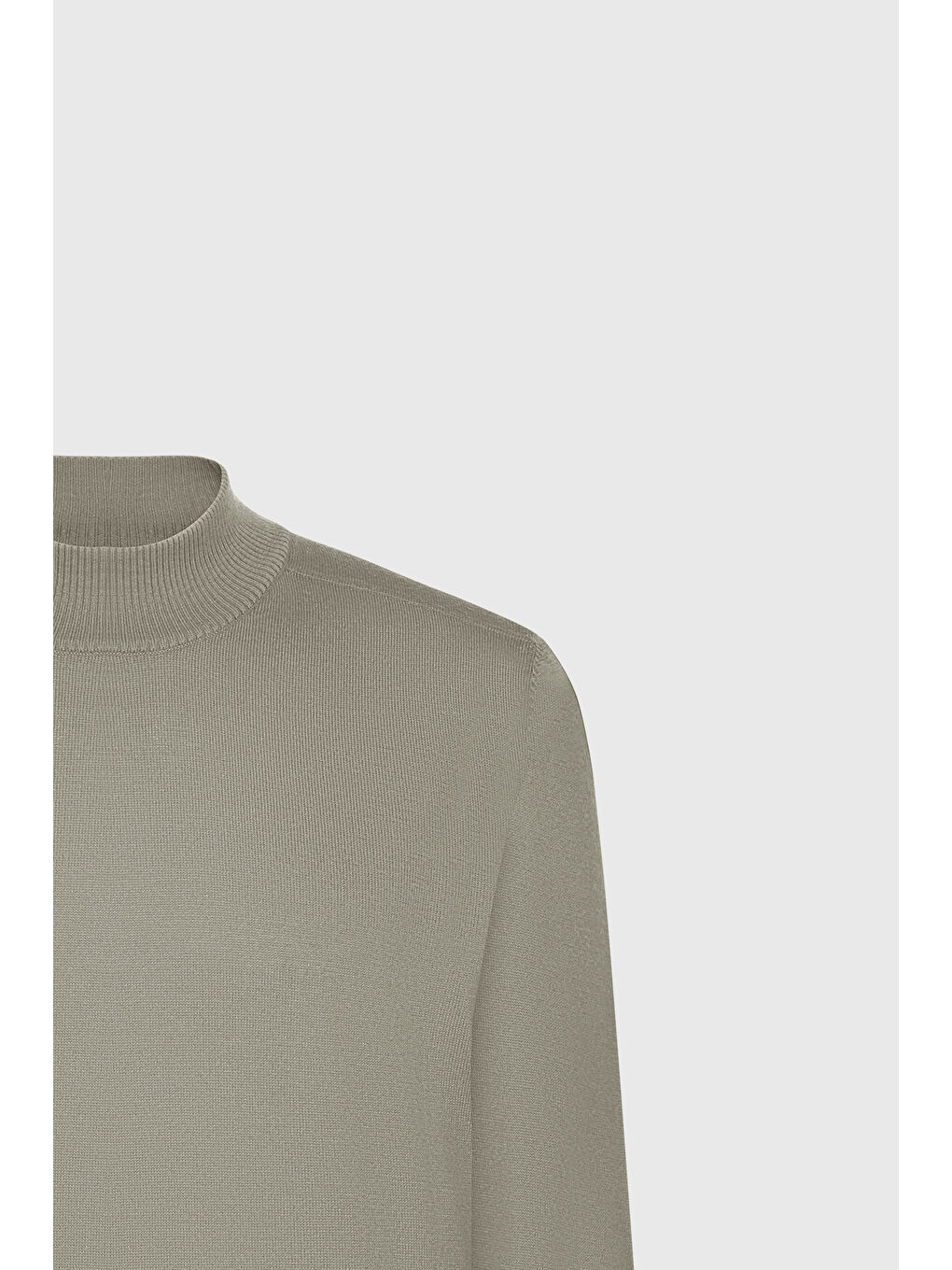 Erkek Bej Yünlü Sıcak Tutan Standart Fit Normal Kesim Yarım Balıkçı Yaka Triko Kazak-6