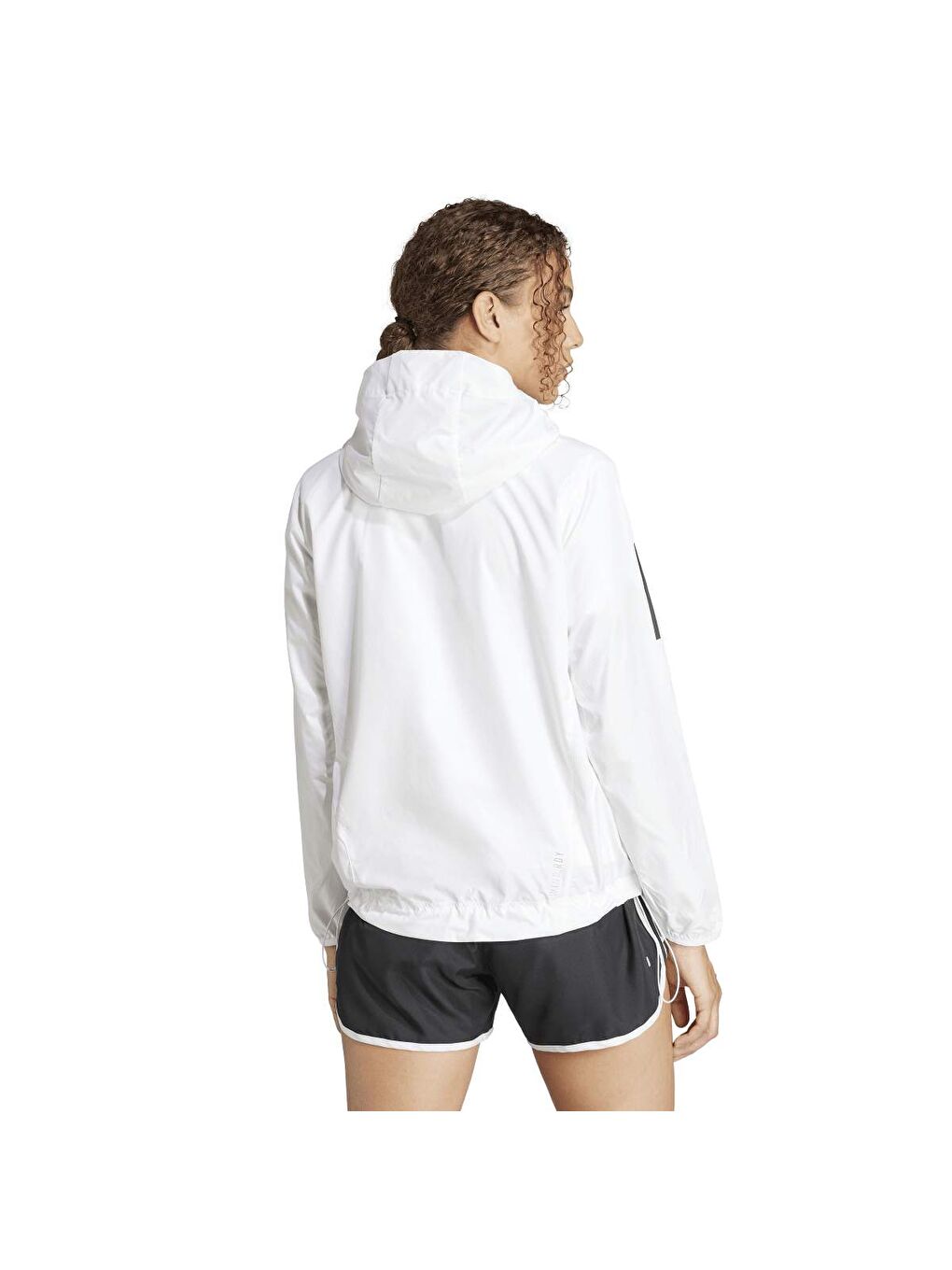 Own The Run Kadın Beyaz Kapüşonlu Ceket-1