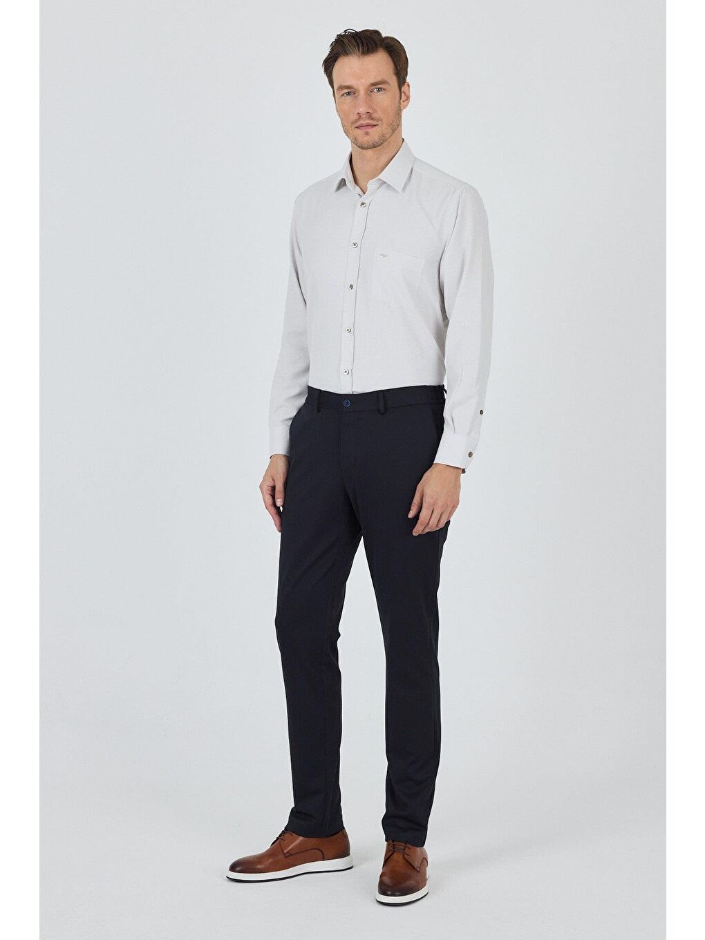 Koyu Lacivert Esnek Yandan Cepli Casual Slim Fit Jogger Pantolon 1003250157-1