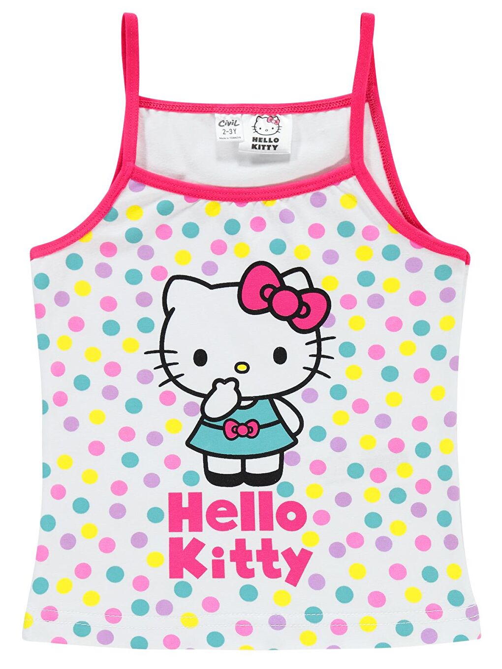 Civil Beyaz Hello Kitty Kız Çocuk 2'li Atlet Set 2-10 Yaş Beyaz - 1