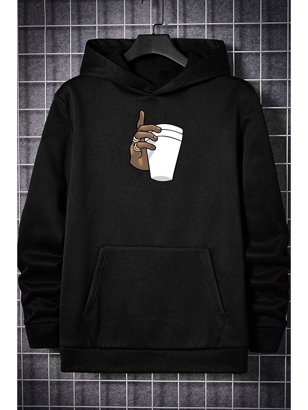 uyguntarz Siyah Dont Tupac Coffee Baskı Sweatshirt