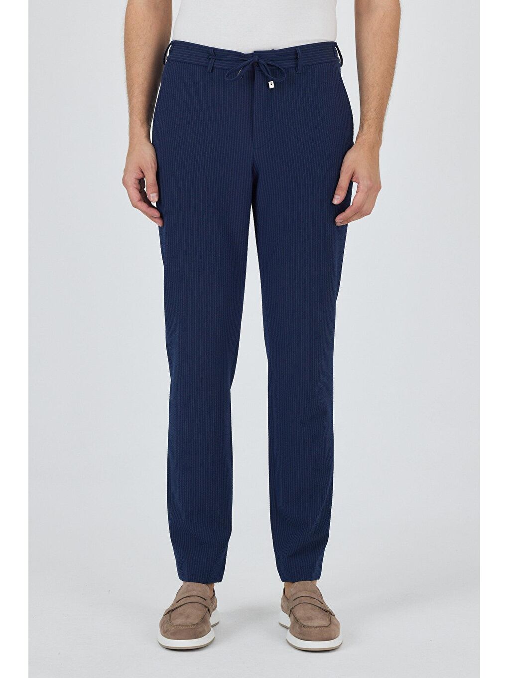 Koyu Lacivert Esnek Yandan Cepli Casual Comfort Fit Jogger Pantolon 1003250117-1