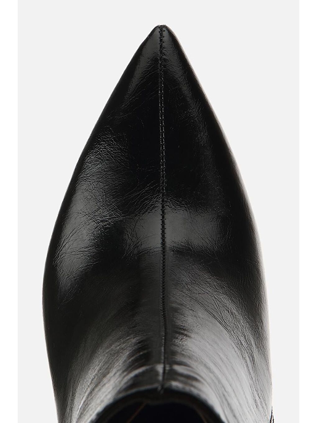 Kadın Siyah Gold Detaylı Sivri Burunlu İnce Topuklu Bot-4