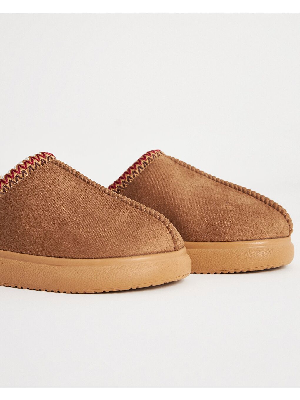 Kahverengi Kadın Etnik Desenli Ev İçi Ayakkabı - Mary-1