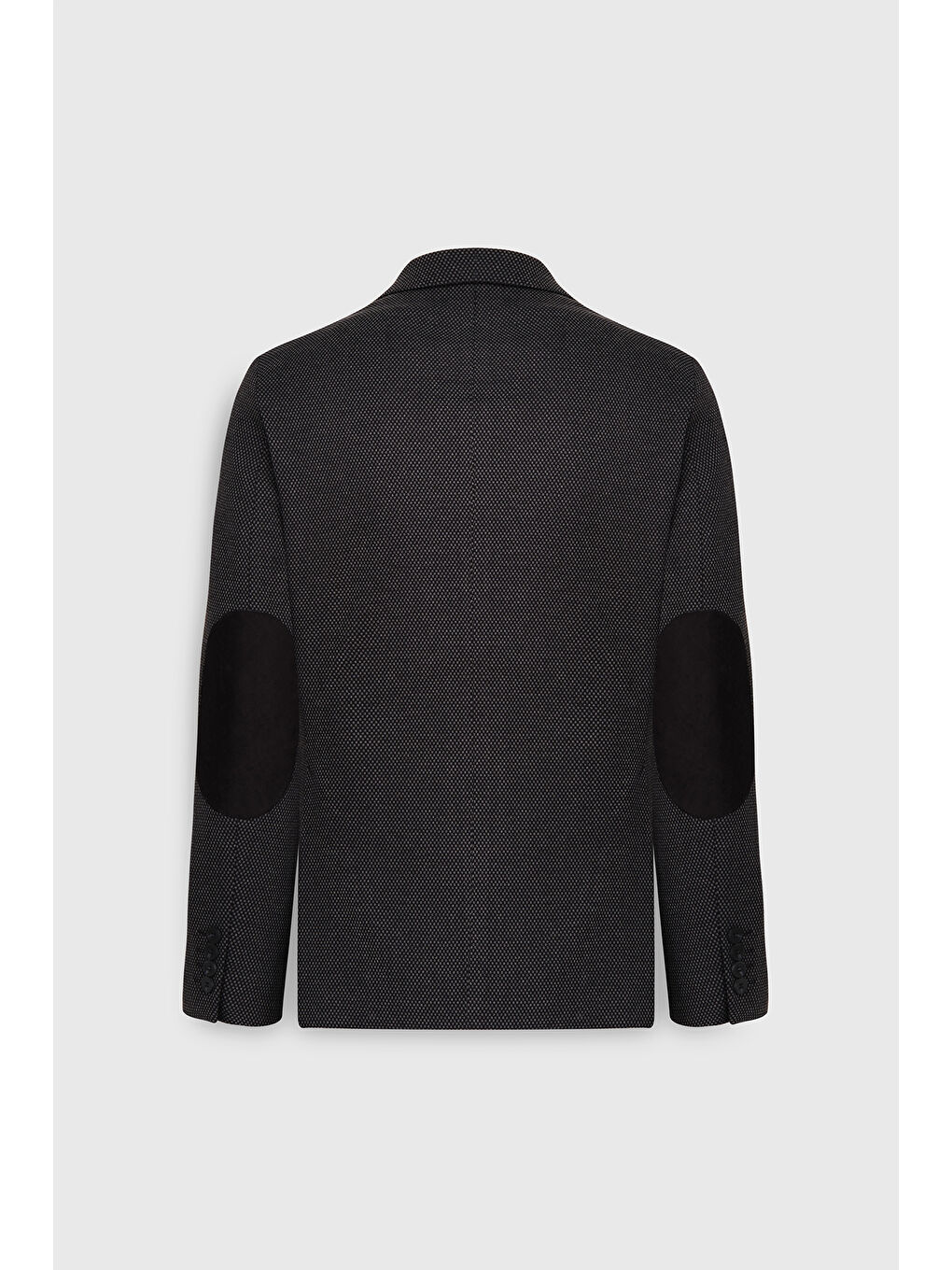 Erkek Siyah Slim Fit Dar Kesim Mono Yaka Desenli Torba Cepli Ceket-9