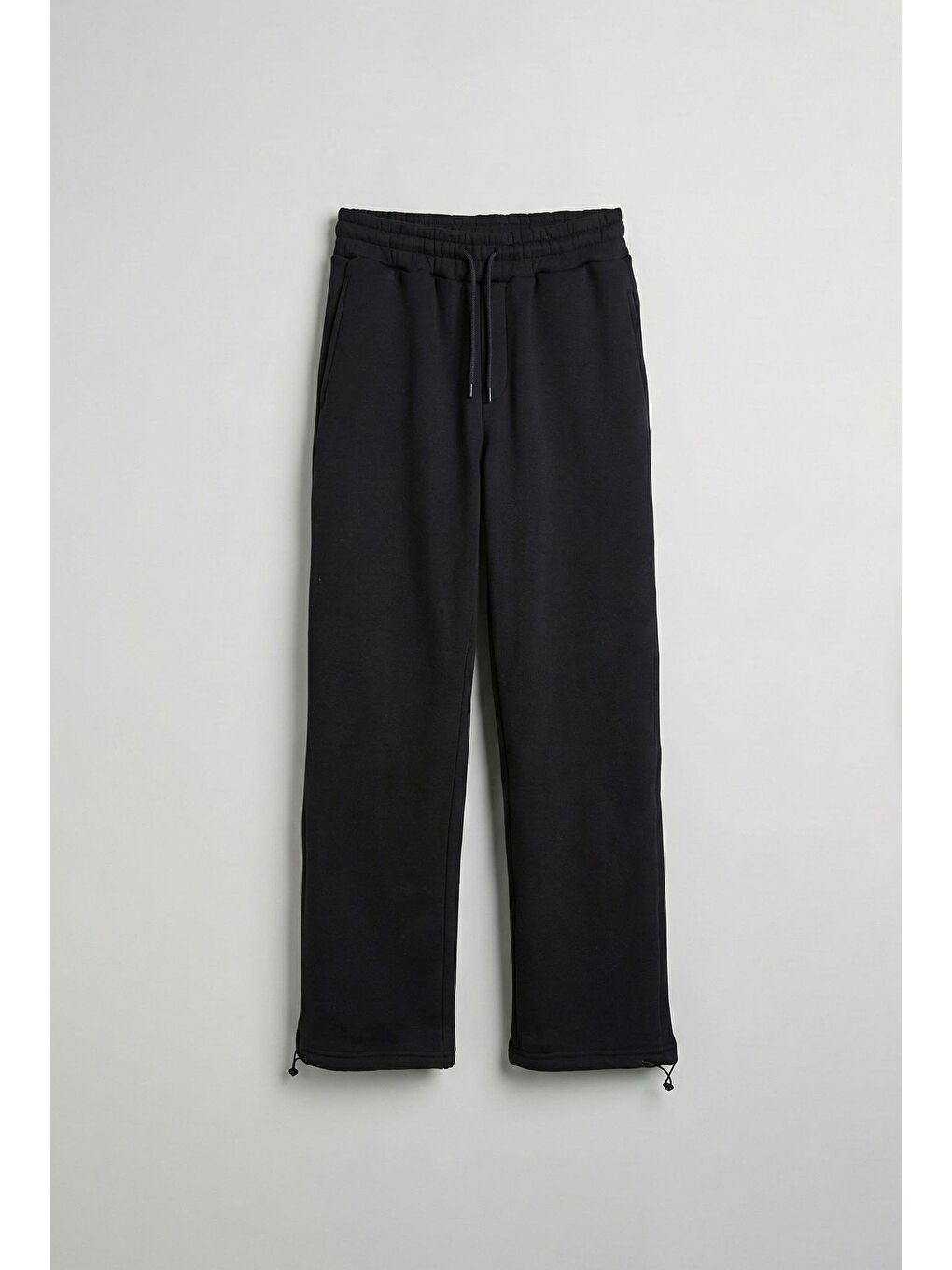 Erkek Şardonlu Basic Baggy Eşofman Altı Siyah