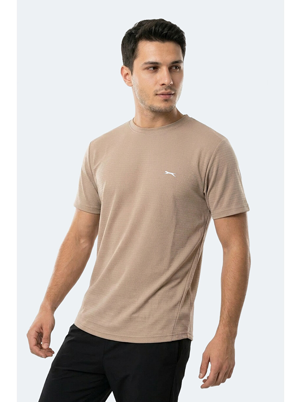 Bej Hugger Erkek Vizon Tişört-5