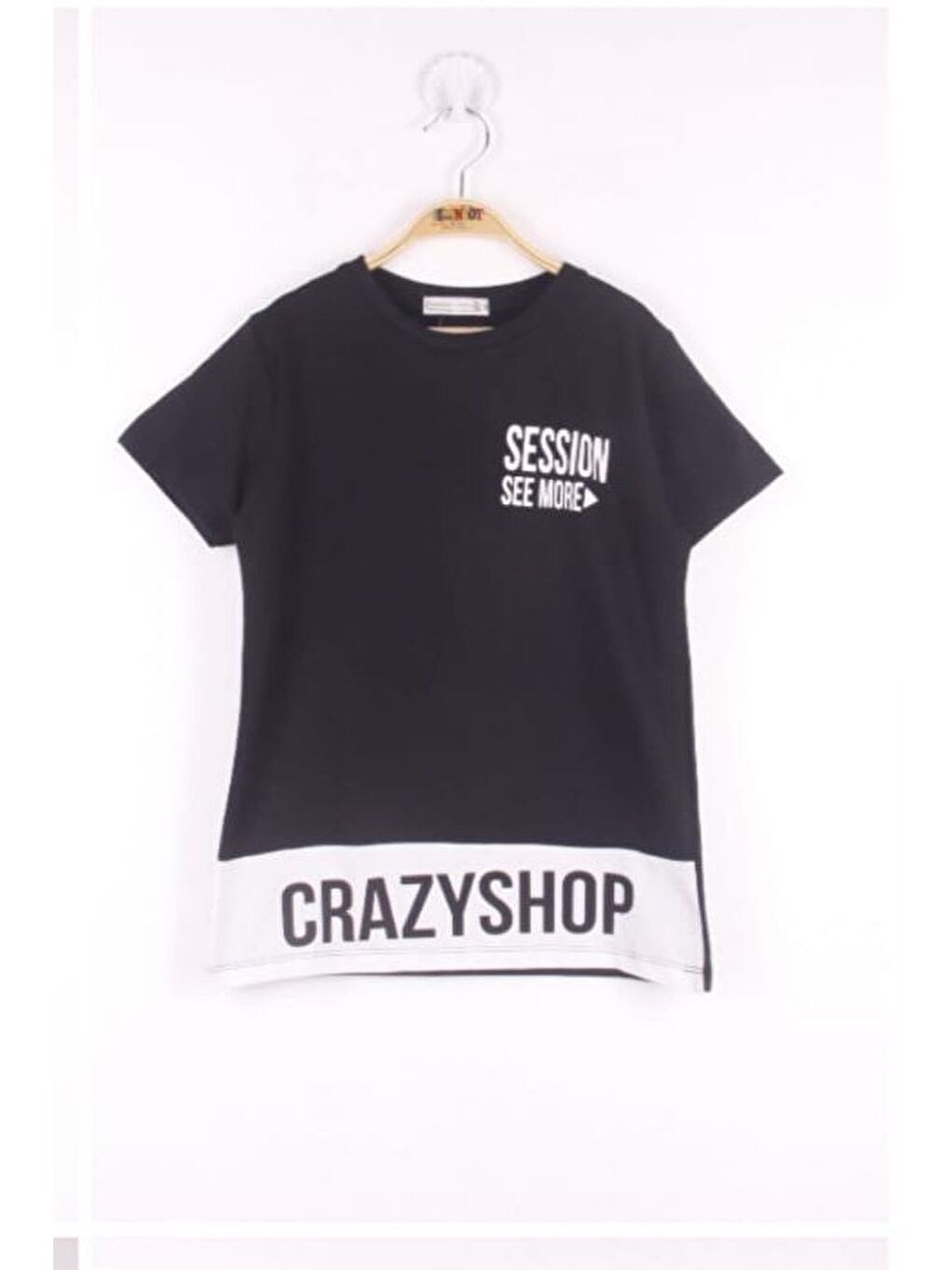 Siyah Erkek Çocuk Göğsü Yazı Baskılı