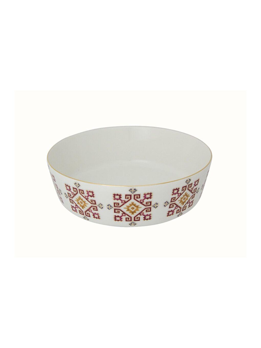 PORLAND Beyaz-Renklibaskı Arabesque Desen Kase 24cm 04ALM006041