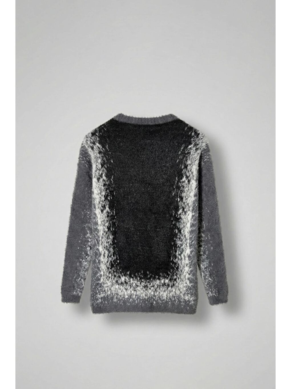 Erkek Relaxed Fit Desenli Örme Kazak Antrasit-1