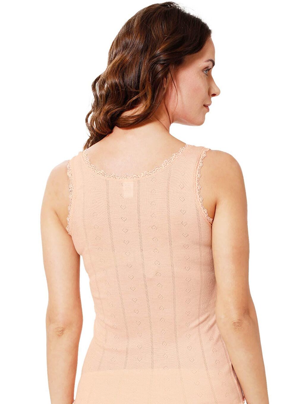 Pembe Kadın Transferli Ribana Esnek Yumuşak Atlet Yavru Ağzı | K23493-1