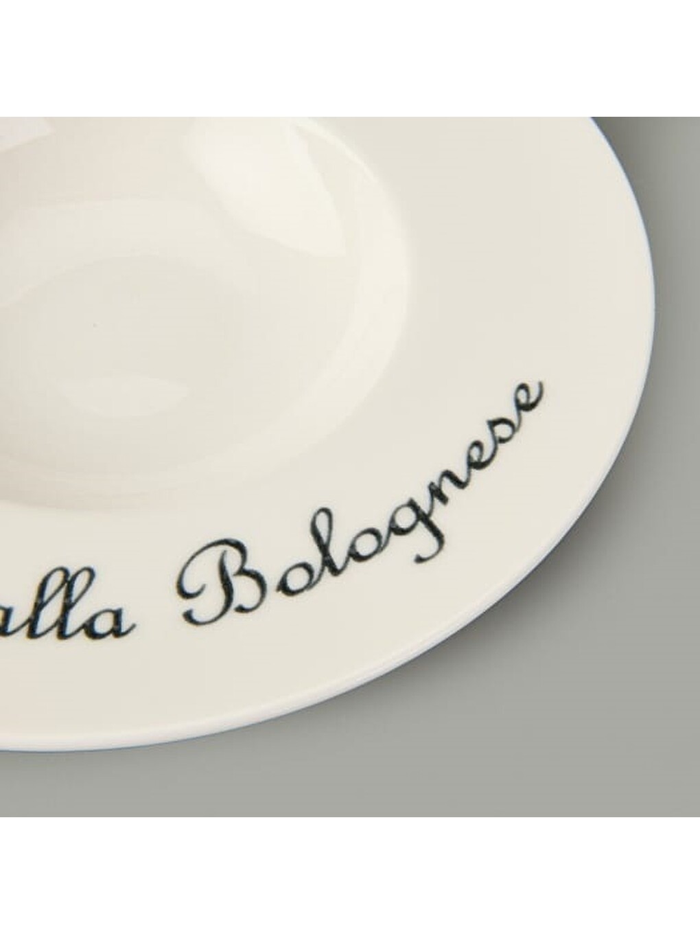 Kitchen La Luciana Porselen Makarna Tabağı - Siyah / Krem - 26 cm-1