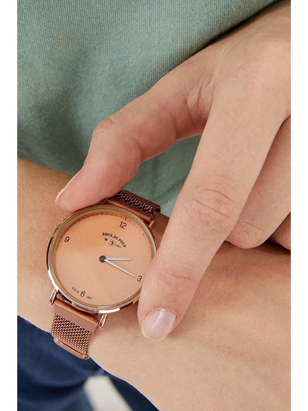 Pembe Unisex  Hasır Kol Saati Apwa065100