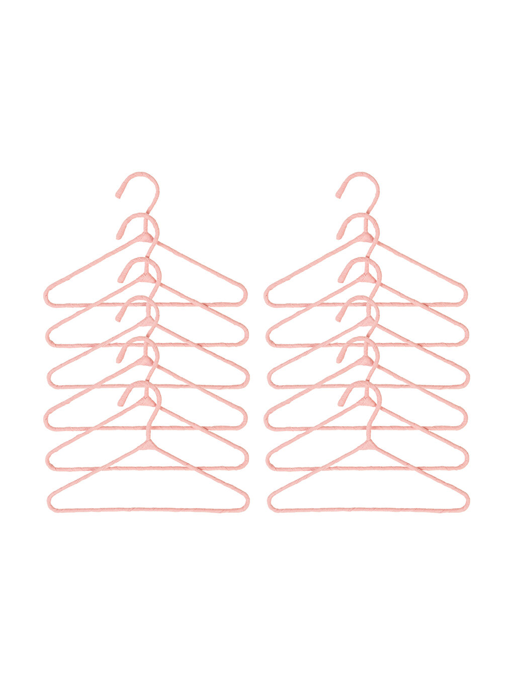 12'li Pembe Renk Kumaş Kaplı Metal Bebek Giysi Askısı19.5 x 30 x 0.3 cm-5