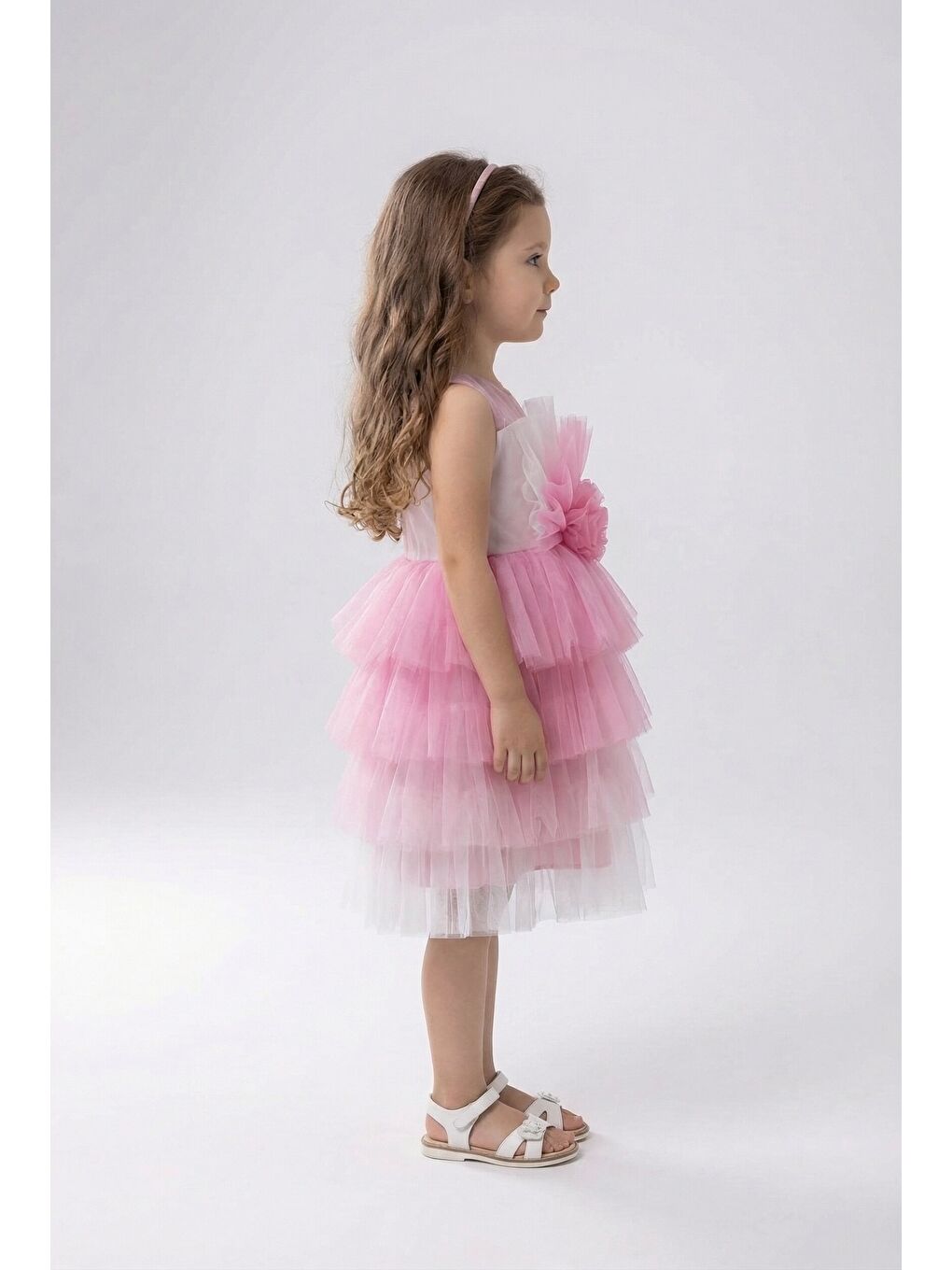 Pembe Kız Çocuk Abiye-1