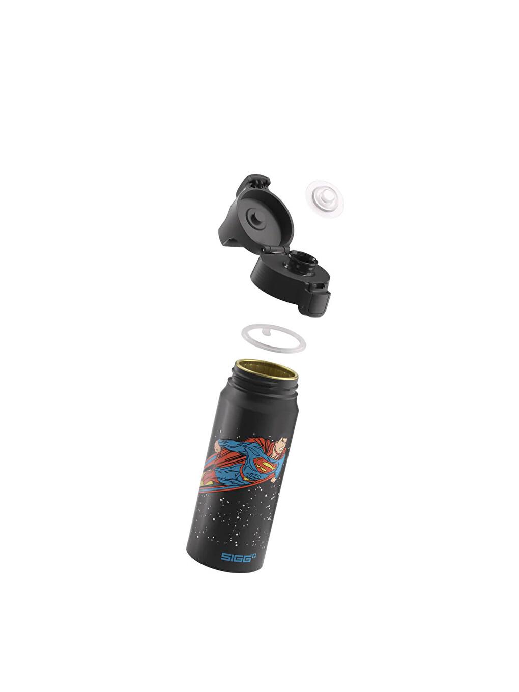 Wmb One Superman Black Çocuk Matarası 600ml 6189.80-2