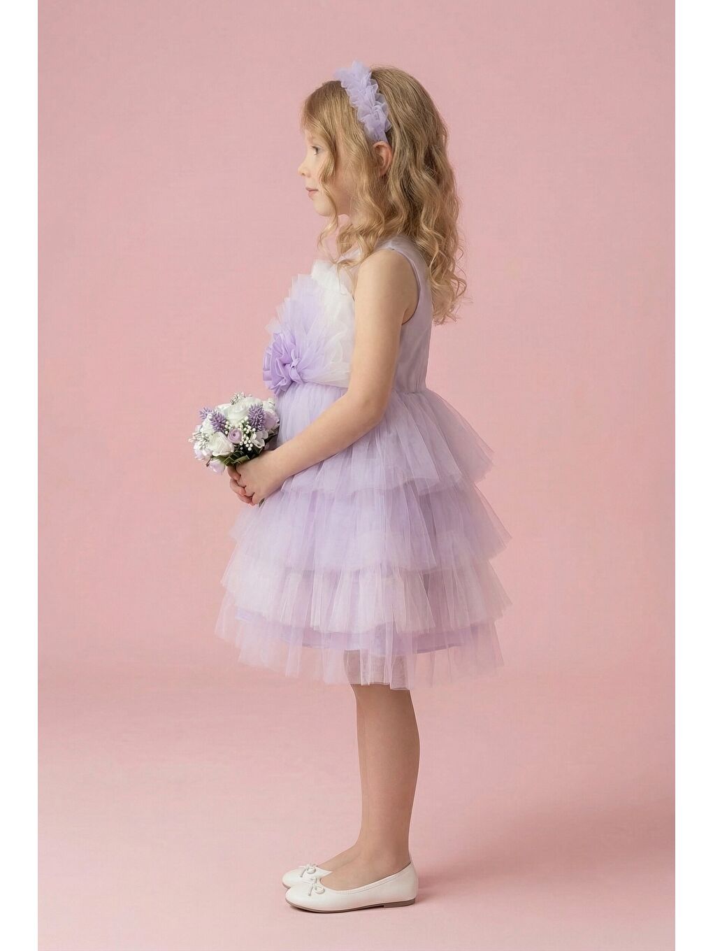 Lila Kız Çocuk Abiye-1