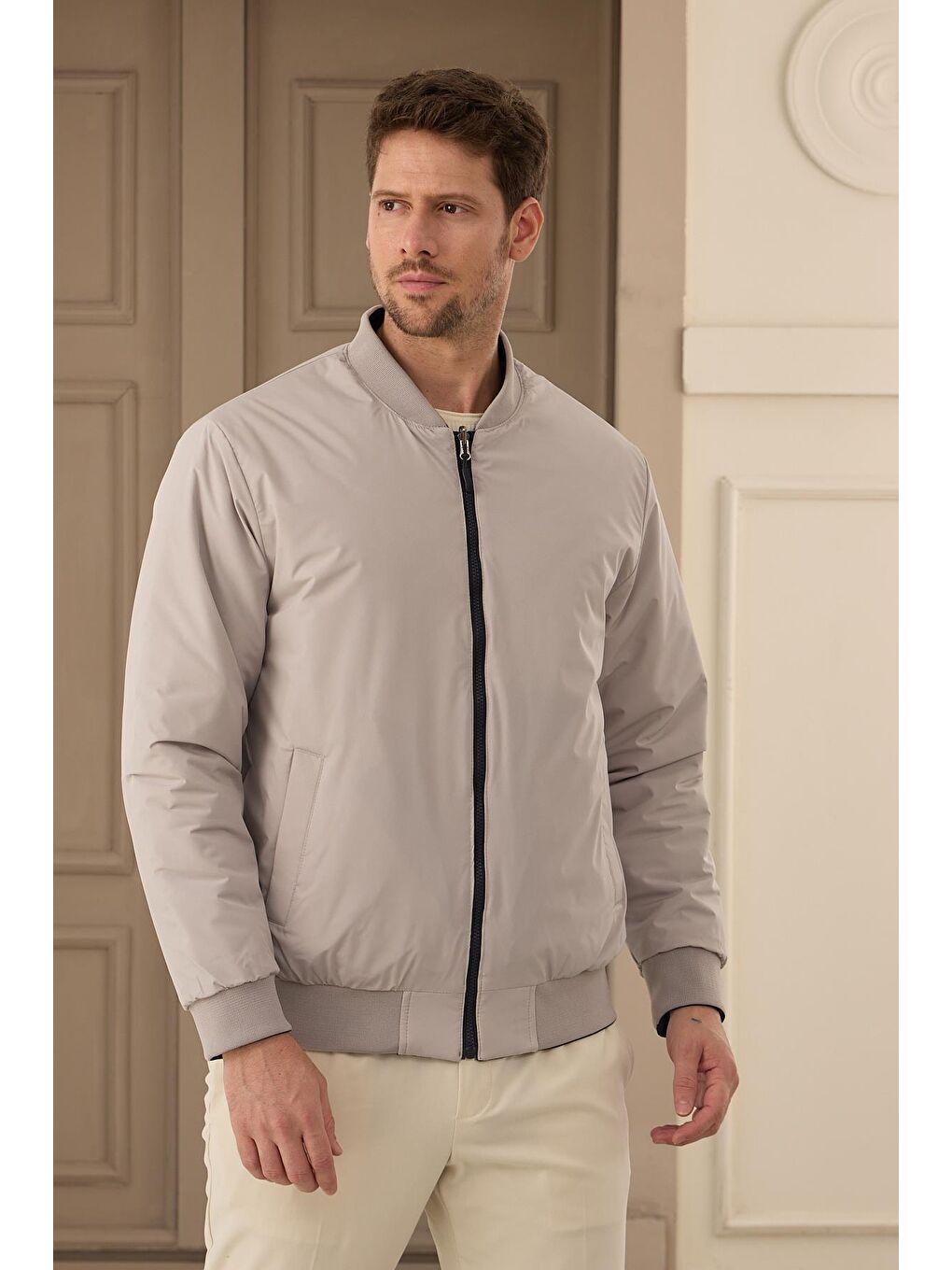 Lacivert Unisex Çift Taraflı Giyilebilir Regular-fit Kalıp Su Geçirmez Mont-3