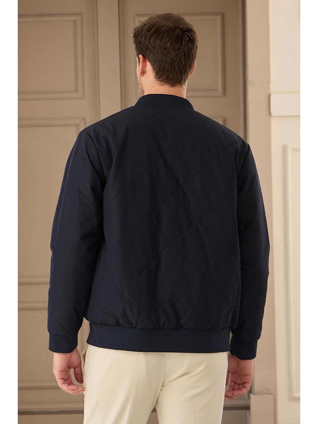 Lacivert Unisex Çift Taraflı Giyilebilir Regular-fit Kalıp Su Geçirmez Mont-4