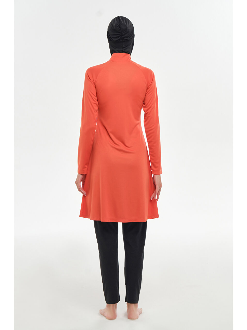 Kahverengi Reglan Kol Elastanlı Tam Kapalı Tesettür Mayo 3129 Tarçın-4