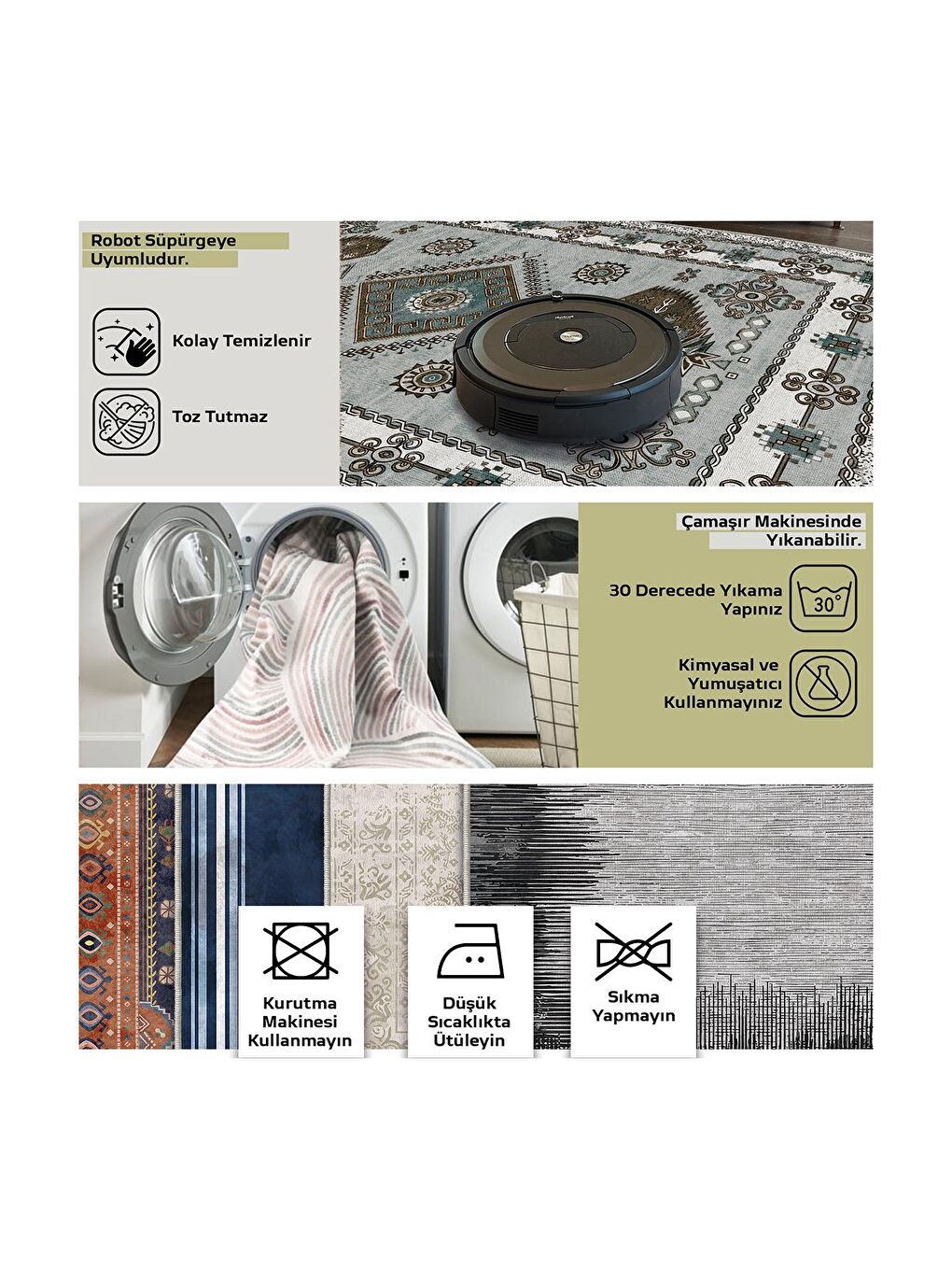 Ekru Özel Tasarım, Yıkanabilir, Kaymaz Tabanlı, Hayvan Figürlu Çocuk Oda Halısı WOOBTNY0677 120 x 180-7