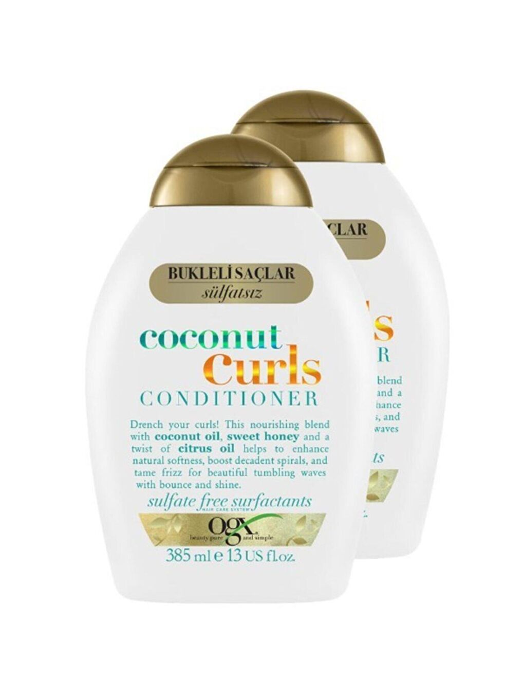 OGX Renksiz Coconut Curls Bukleli Saçlar İçin Saç Bakım Kremi 385 ml x 2 Adet