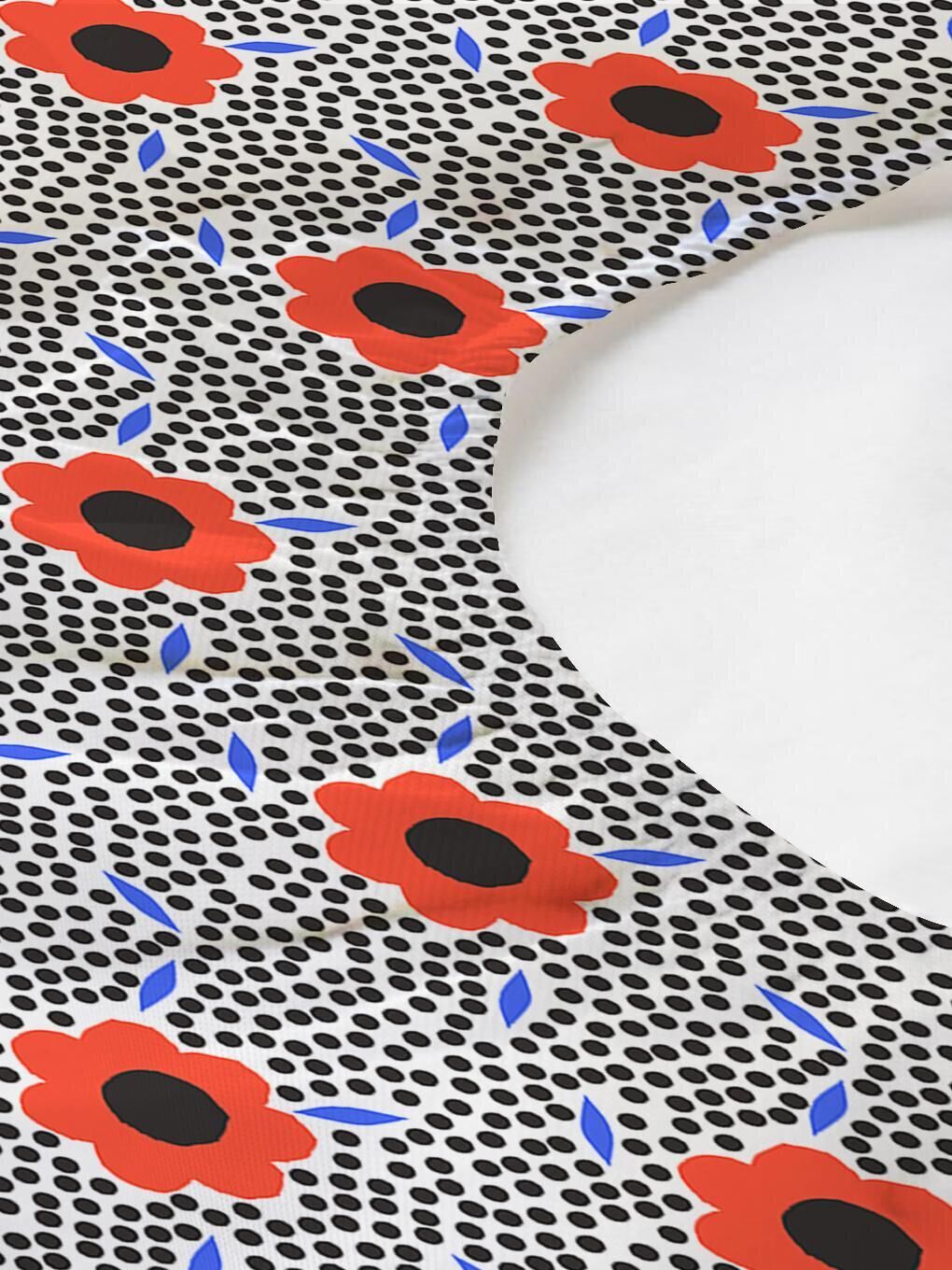 Karışık Çiçek Desenli Baskılı Tek Kişilik Lastikli Çarşaf Seti-1