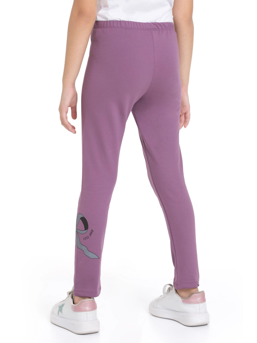 Mor Kurdela Baskılı Kız Çocuk Tayt 74654-2