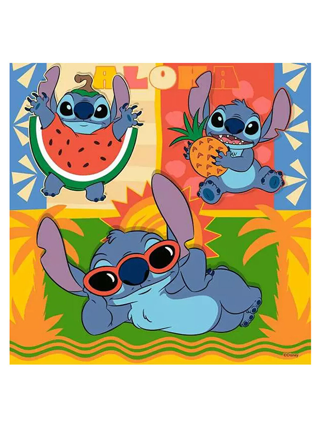 Çocuk Puzzle 3x49 Parça Disney Stitch Rpk120041146-1