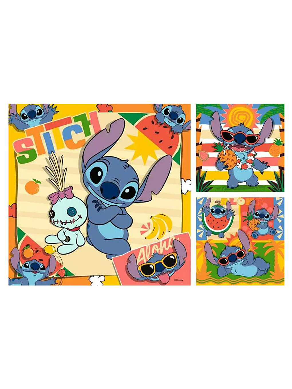 Çocuk Puzzle 3x49 Parça Disney Stitch Rpk120041146-4