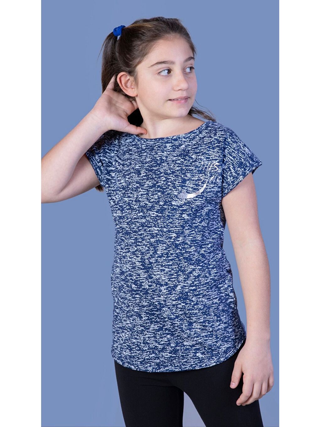 Lacivert Kız Çocuk Thıs Is Me Baskılı T-shırt