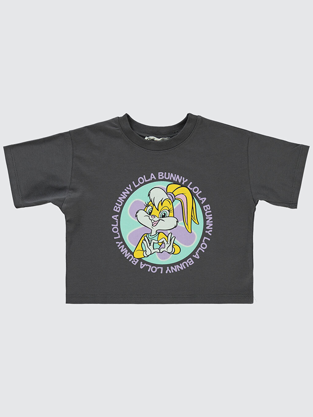 Gri Lola Bunny Kız Çocuk Tişört 2-5 Yaş Füme-2