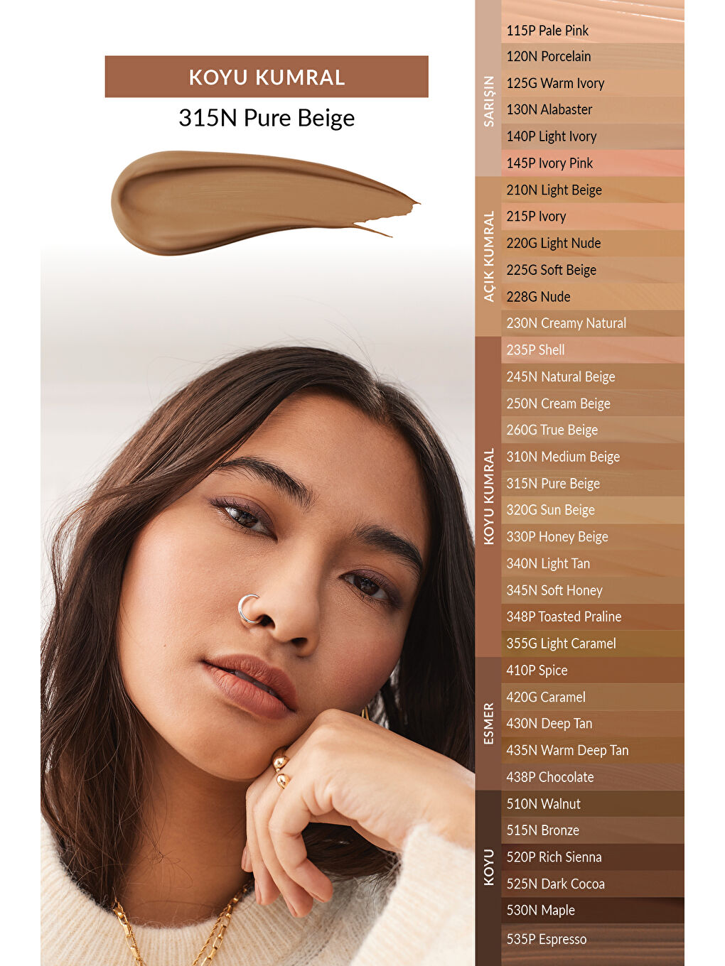 Power Stay Mat Fondöten 30 Ml. 315N Pure Beige-2