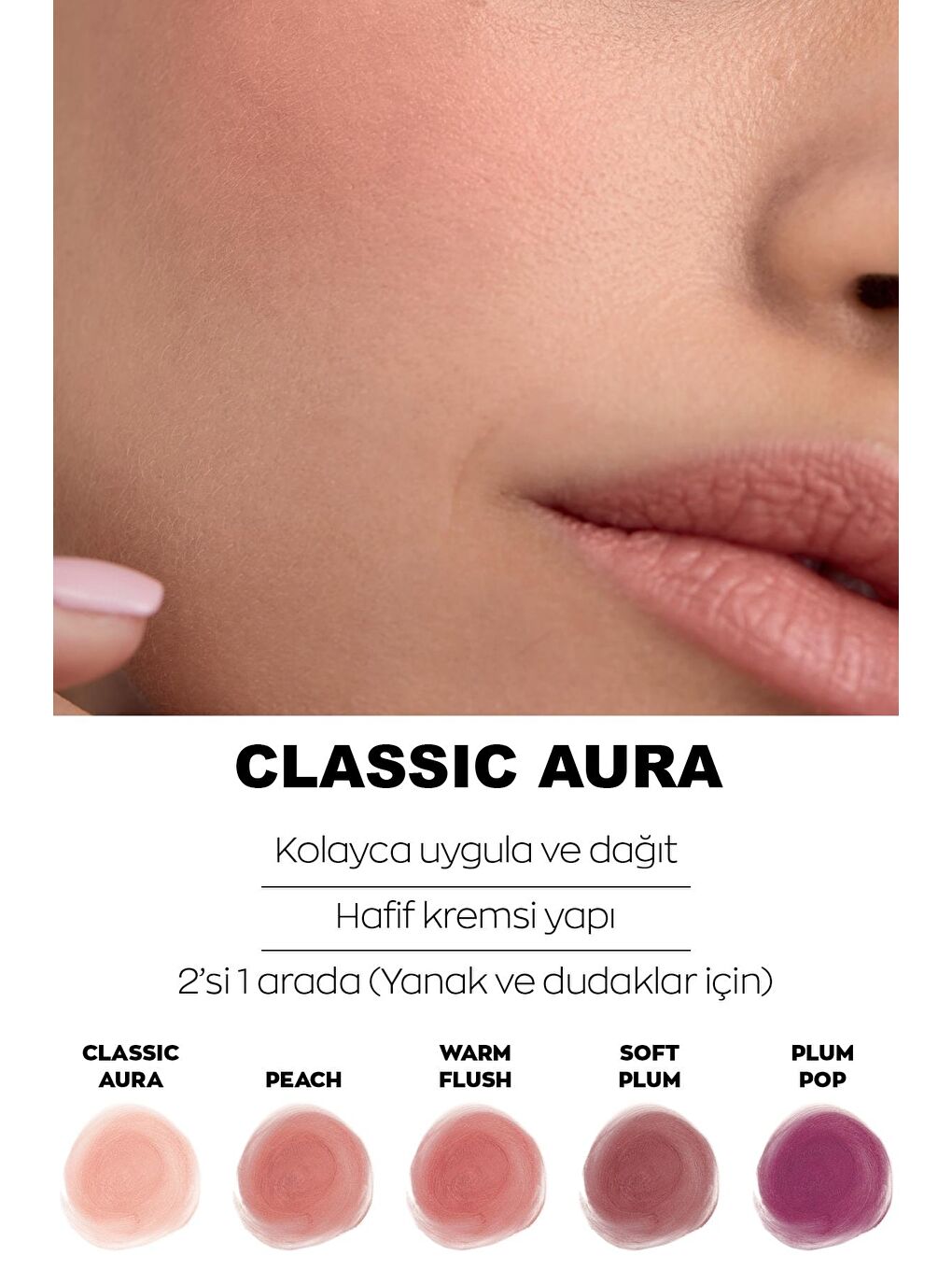 AVON Cream Blush Krem Allık 2.4 gr. Classic Aura - 1