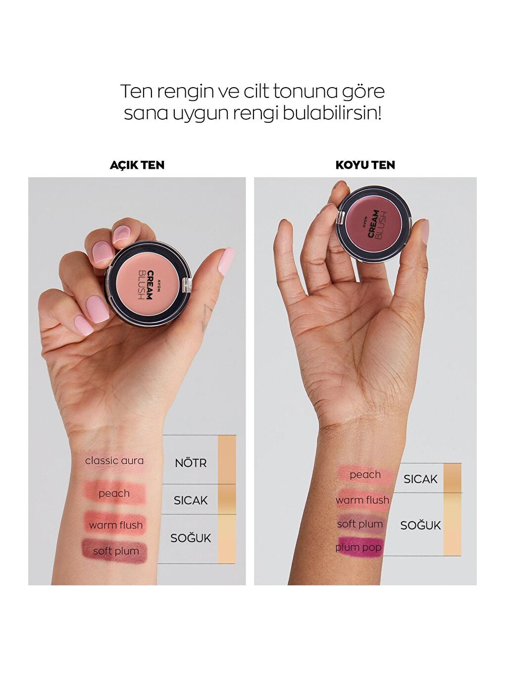 AVON Cream Blush Krem Allık 2.4 gr. Classic Aura - 2