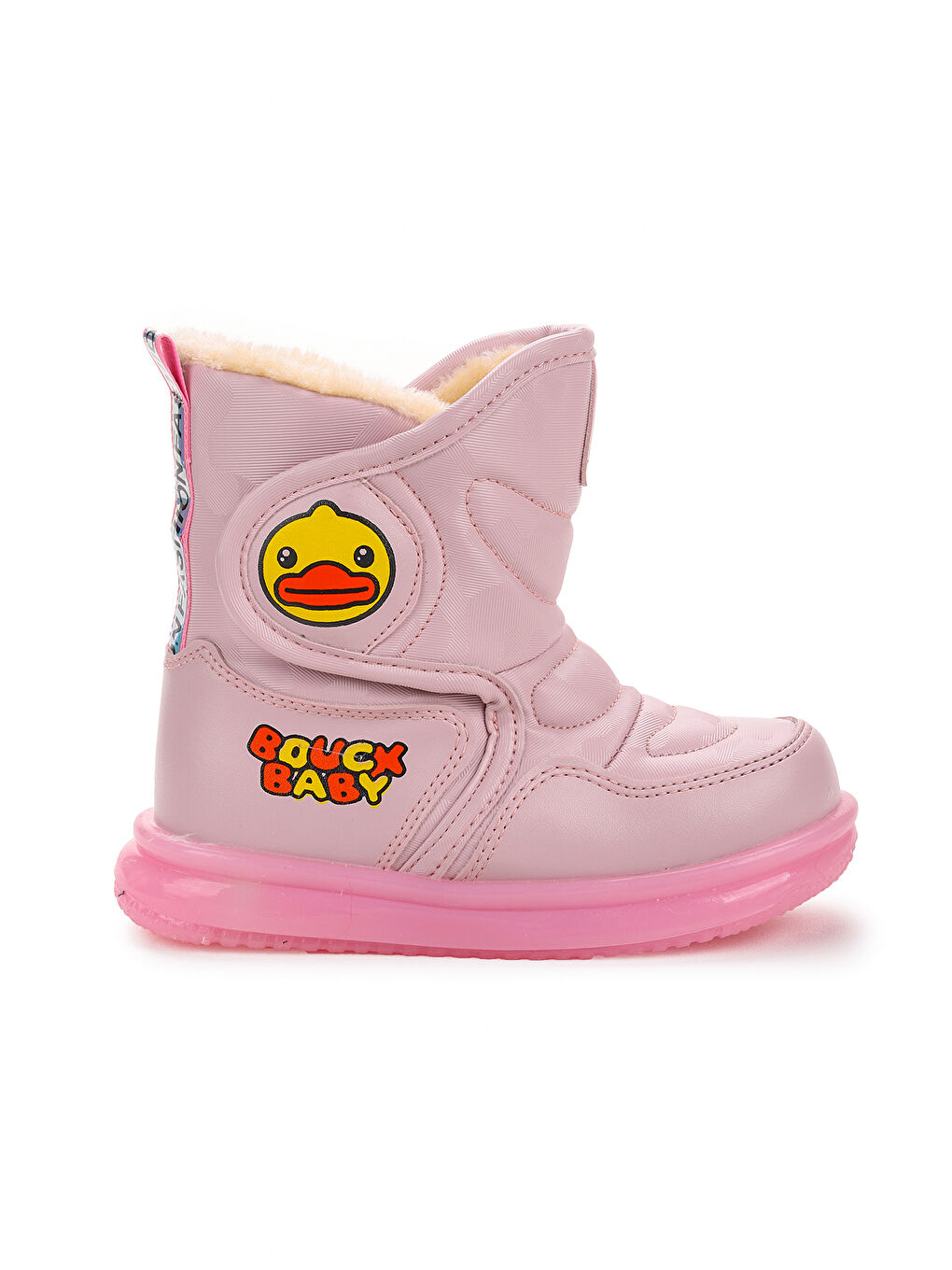 Pembe Cırtlı Işıklı Termo Taban Kız Çocuk Kar Botu Twg 9110-5