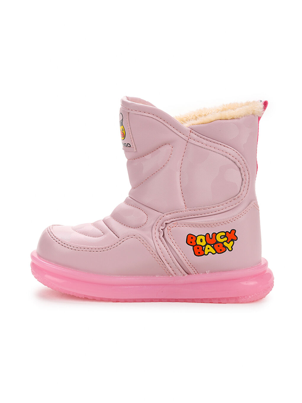 Pembe Cırtlı Işıklı Termo Taban Kız Çocuk Kar Botu Twg 9110-6