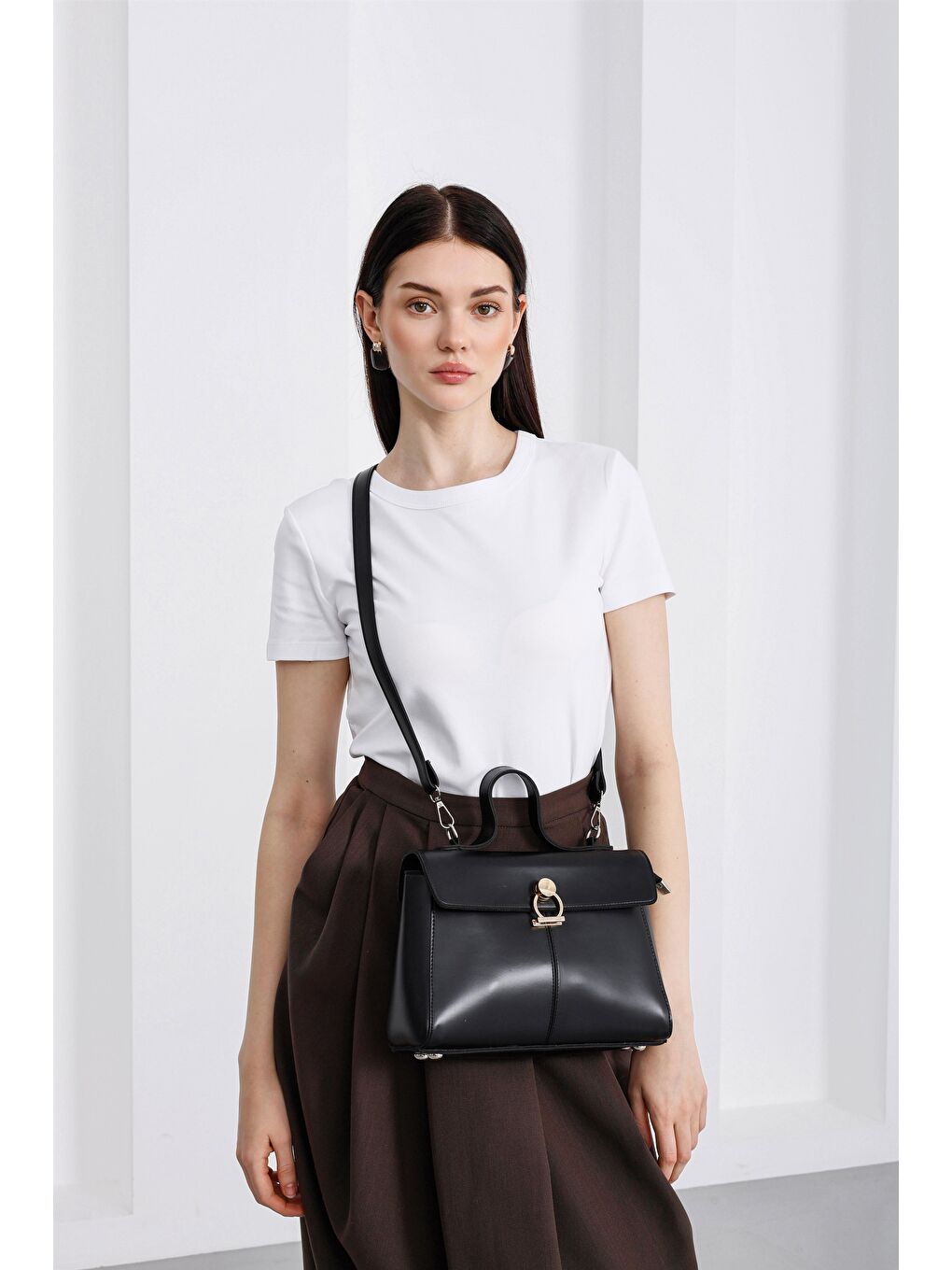 Alexa Midi Çapraz Çanta Siyah-1