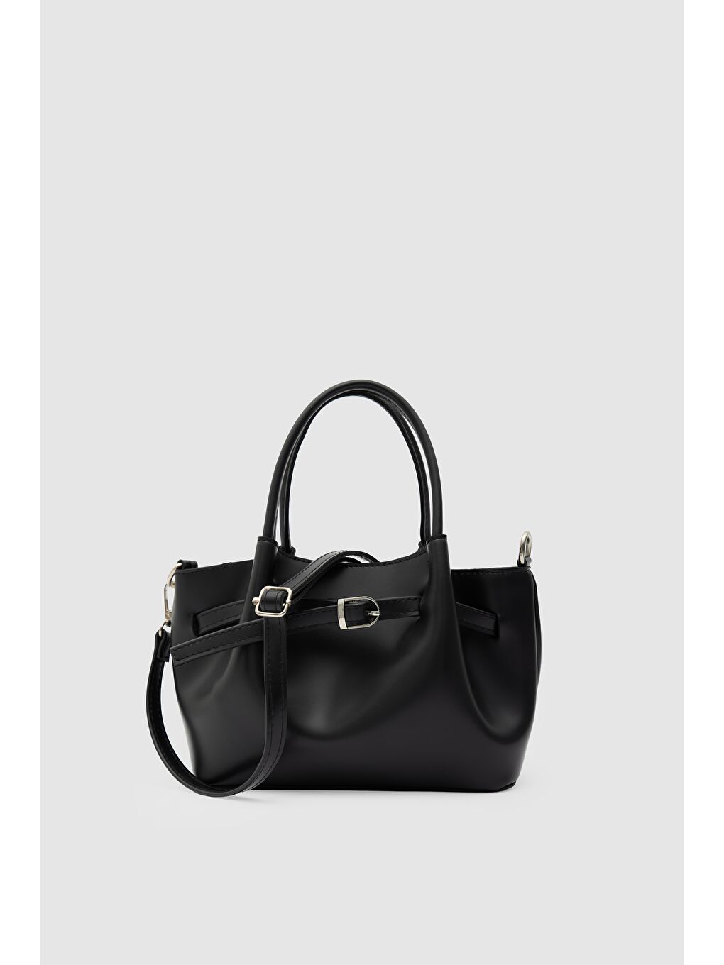 Polka Kemerli El Ve Çapraz Çanta Siyah-1