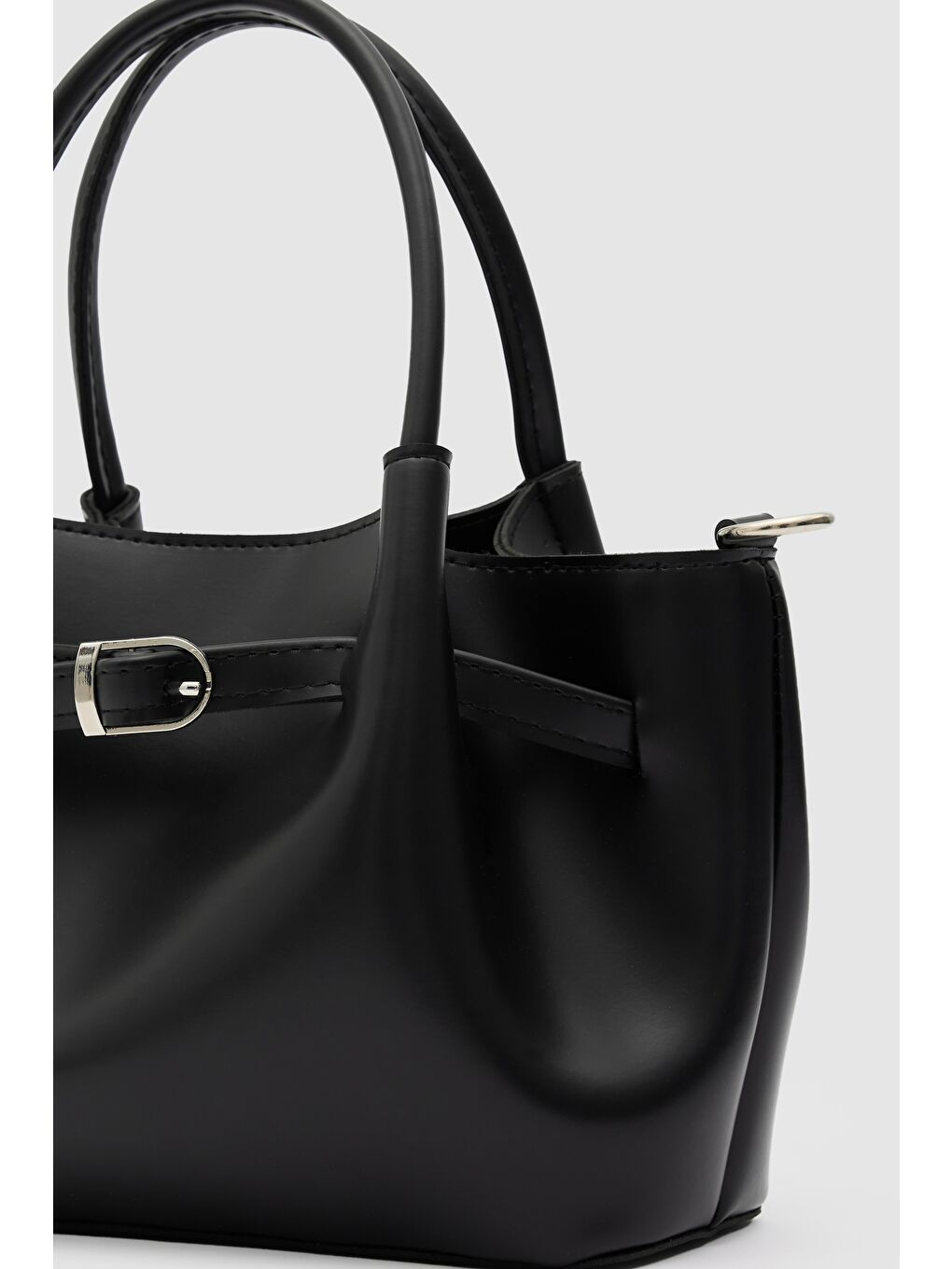 Polka Kemerli El Ve Çapraz Çanta Siyah-3