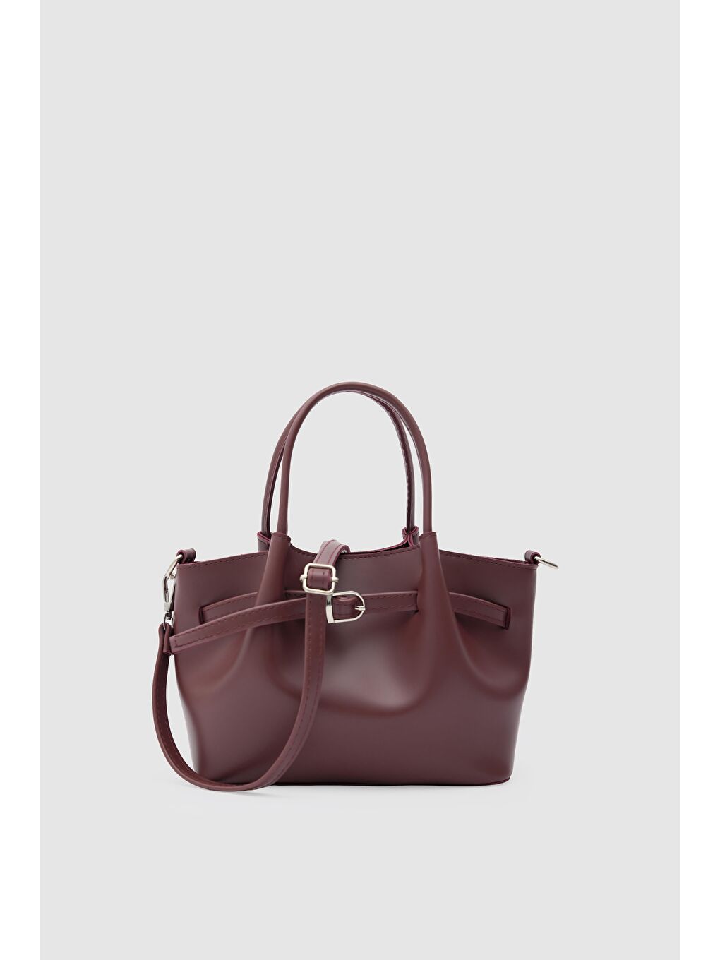 Polka Kemerli El Ve Çapraz Çanta Bordo-1