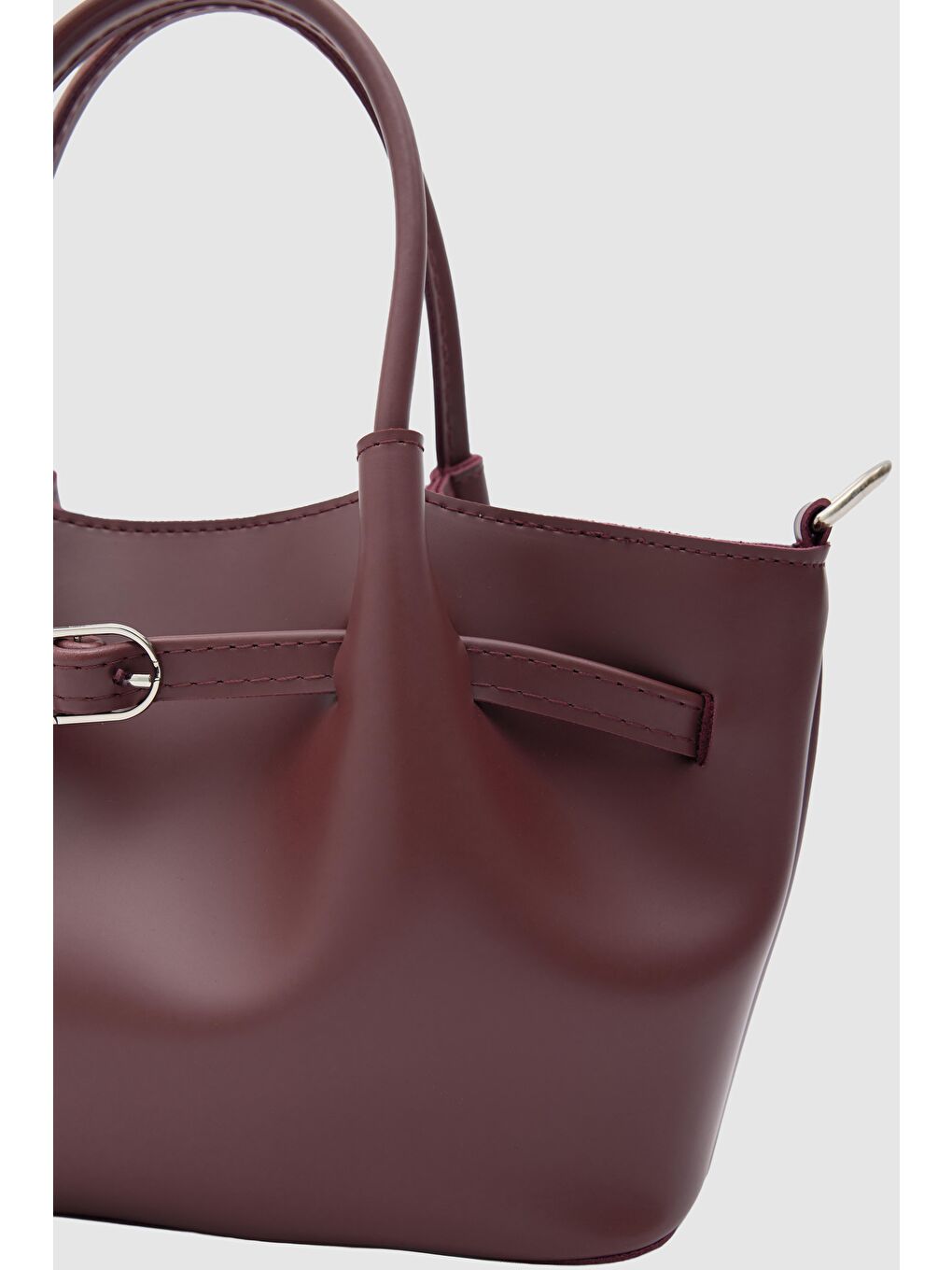 Polka Kemerli El Ve Çapraz Çanta Bordo-4