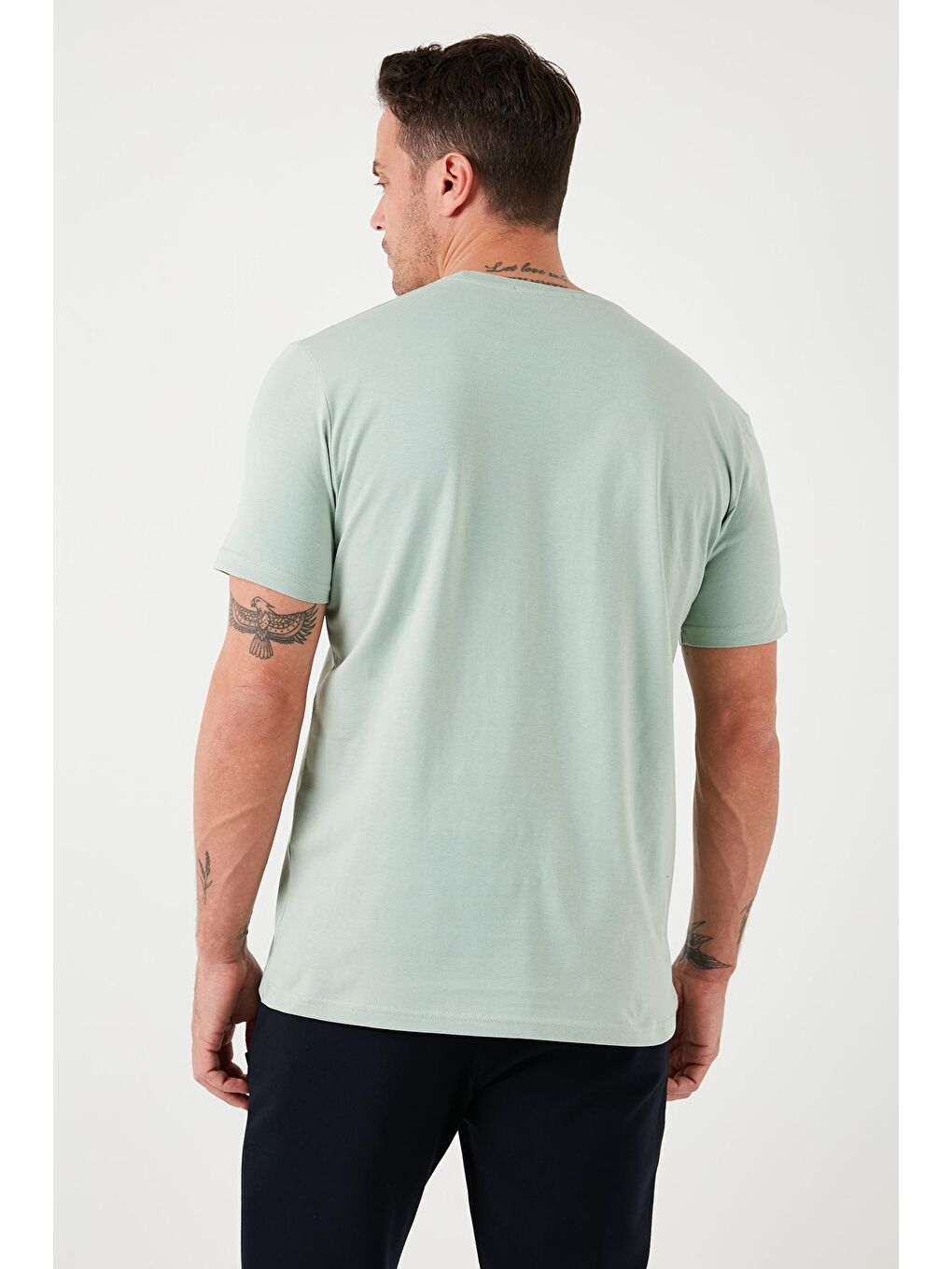 Buratti Canlı Yeşil Baskılı Pamuklu Bisiklet Yaka Slim Fit T Shirt 646R8040 - 4