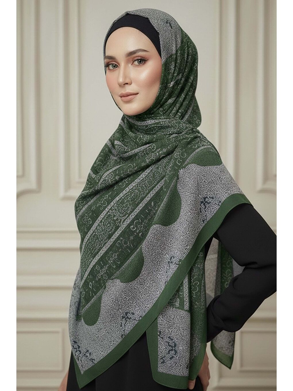 The Mystic Ethnica Serisi Pamuk Şal Haki - 28110-HAKI-1