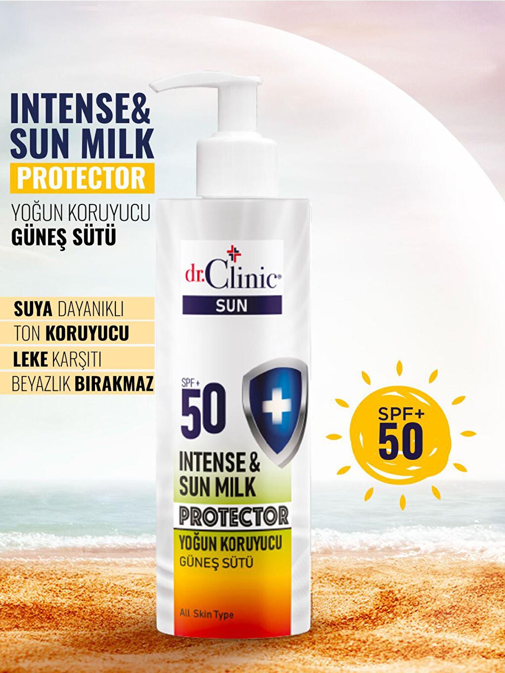 Dr. Clinic Şeffaf SPF 50+ Güneş Koruyucu Süt 150 ml