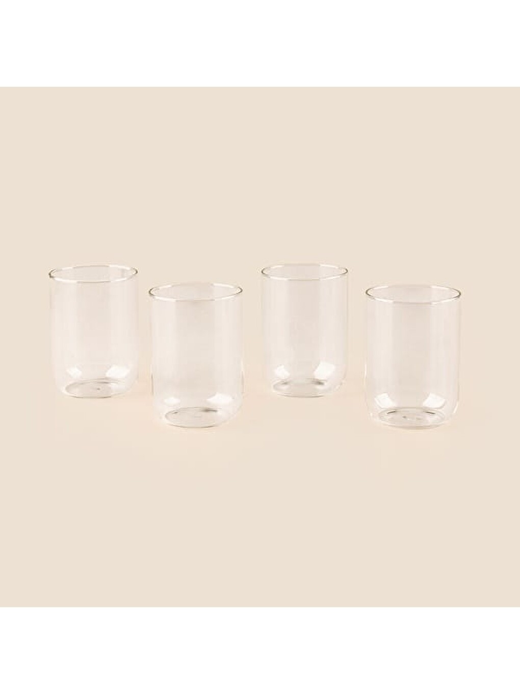Renksiz 4'lü Cam Bardak - Şeffaf - 290 Ml