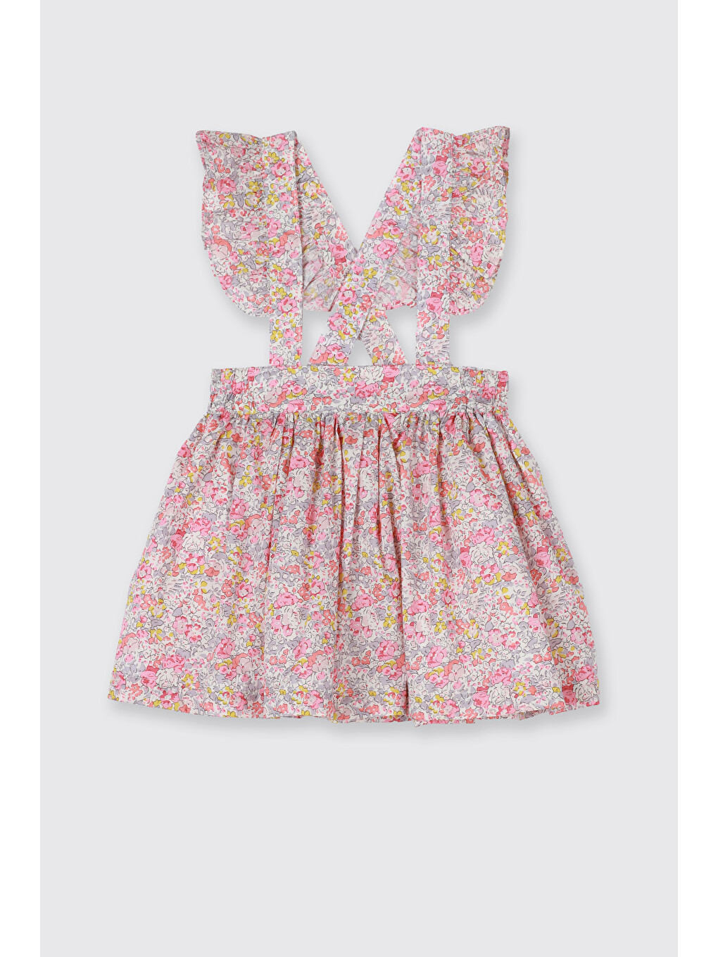 Pembe Liberty Kumaş Çiçek Desenli Kız Çocuk Etek